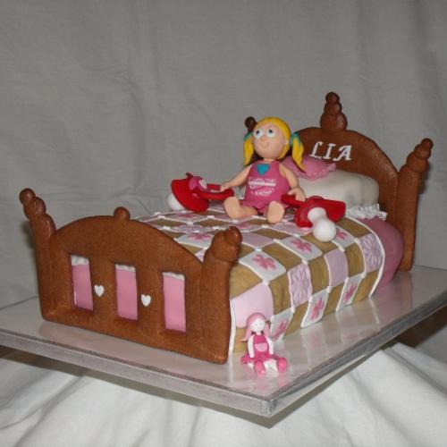 postel s malou princeznou