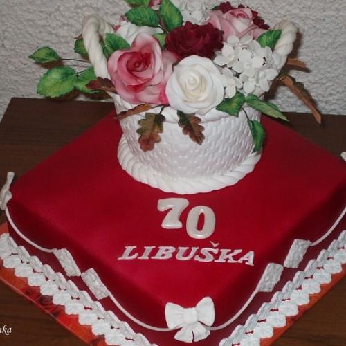 Košík s kyticou