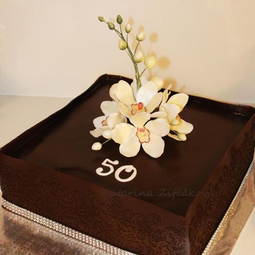 čokoladova krajka na torte (doboška)