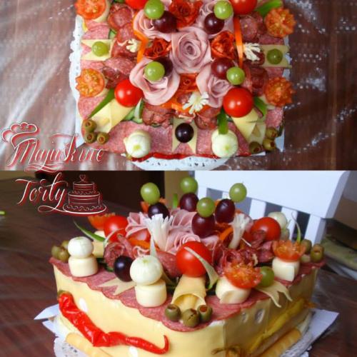 Štvorcová slaná torta