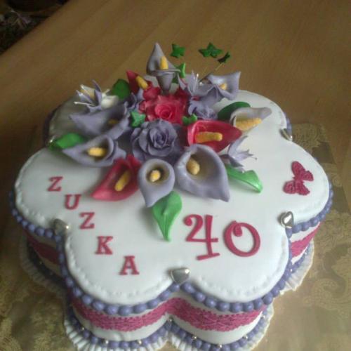 torta kvet na 40.