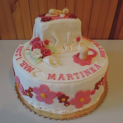 Torta na krst s bábätkom