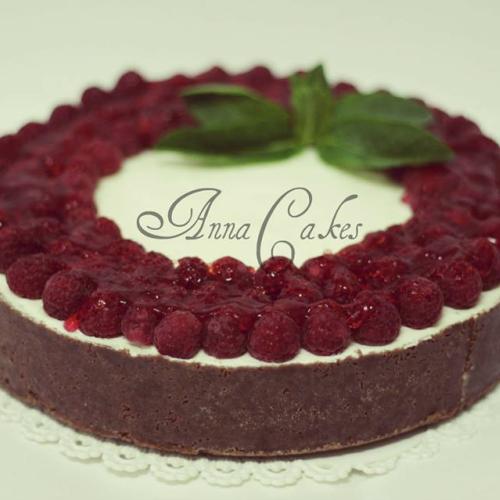 Cheescake s cerstvymi malinami
