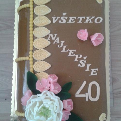 Kniha s kvetmi na 40ku
