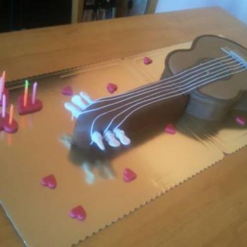 Torta pre malu gitaristku