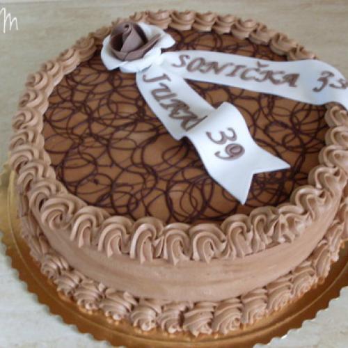 Torta s čokoládovým krémom 