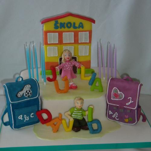 dvojčatá idú do školy