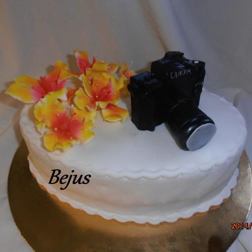 torta s fotoaparátom