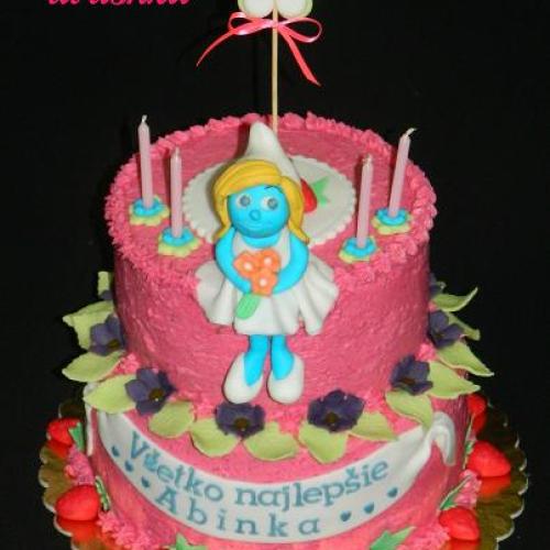 kremova torta Šmoulinka