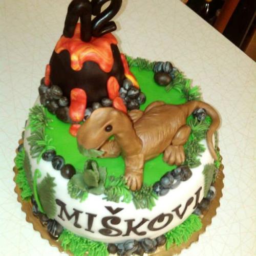S dinosaurom