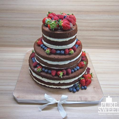 Naked wedding cake 