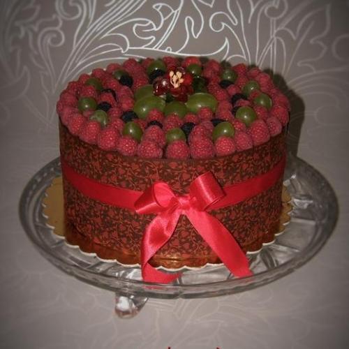 Narodeninová torta so želatínovou kvetinkou