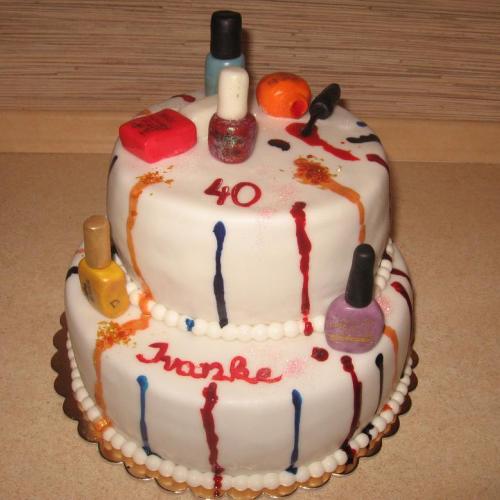 Torta pre manikérku-pedikérku ( od príprav po hotovú tortu)