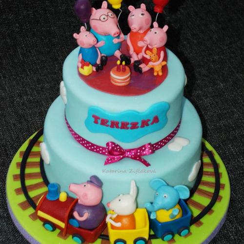 Peppa pig torta...s vlacikom