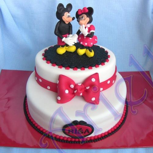 Mickey Mouse a Minnie s mašlí
