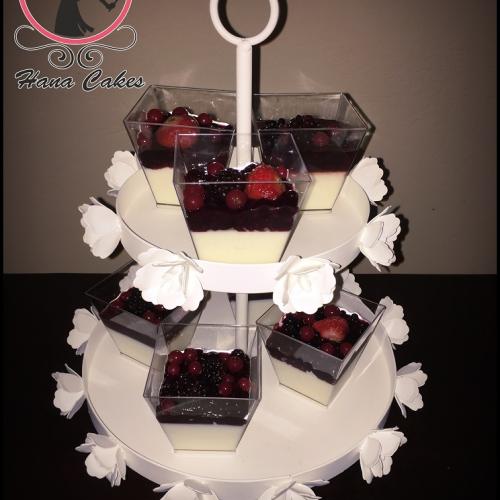 Panna cotta s lesným ovocím
