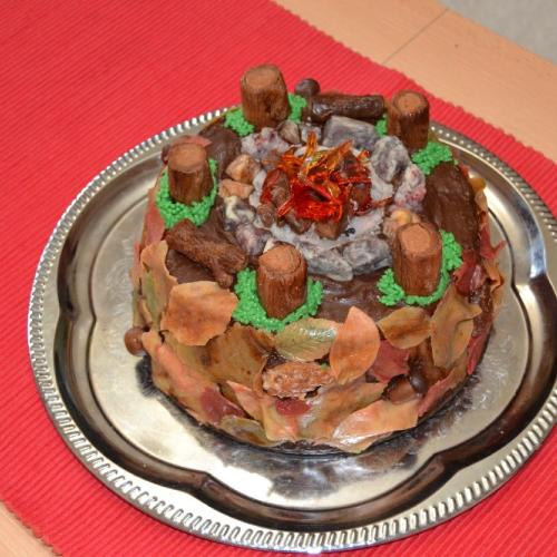 Jesenná torta s ohniskom