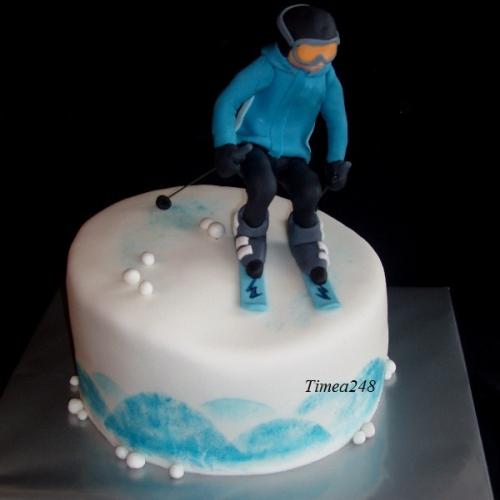 Lyžiar na torte