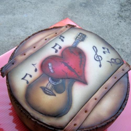 Gitara - airbrush