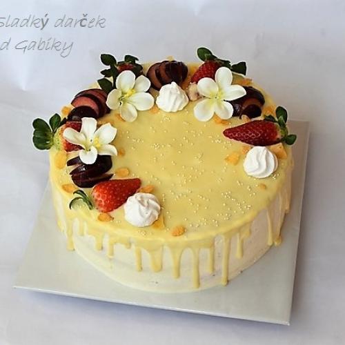 Torta s bielou čokoládou