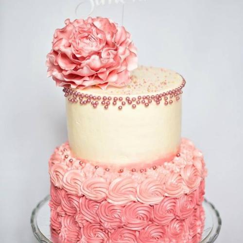 Ombre krémová torta