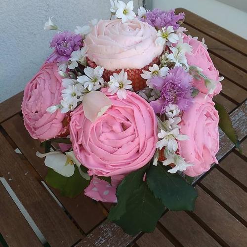 Cupcakes kytica ku dňu matiek