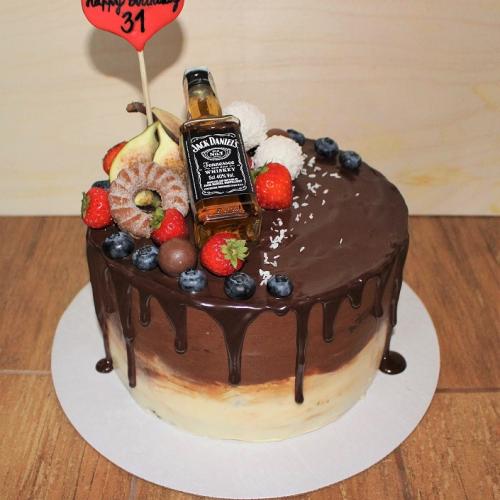 Drip torta s alkoholom