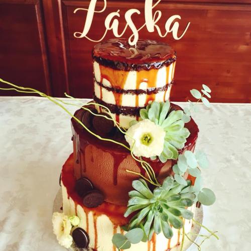 Svadobná nahá torta