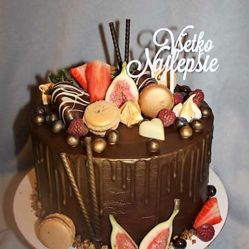 Čokoládová drip torta