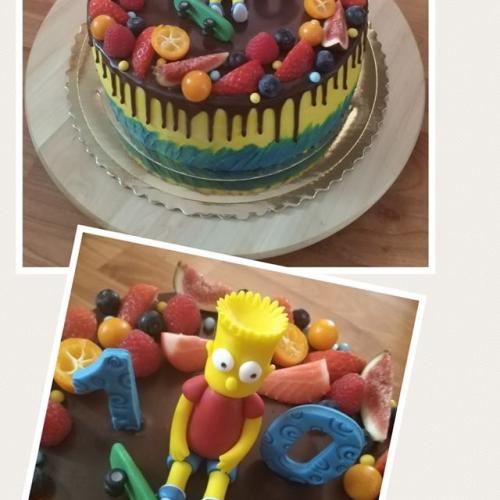 Drip torta s Bartom Simpsonom
