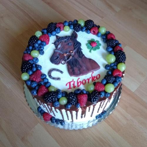 Drip torta s koníkom