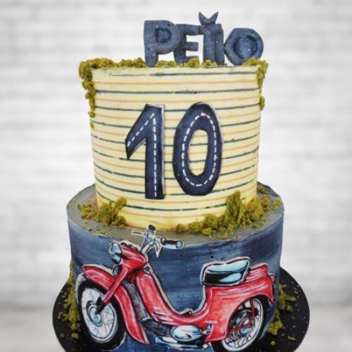 Torta s motocyklom