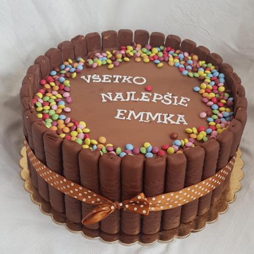 Čokoládová s lentilkami...