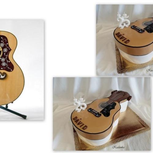 Symbolická gitara podla predlohy