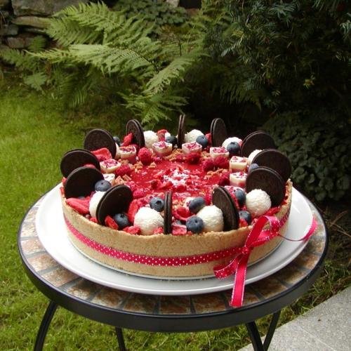 Nepečený cheesecake s jahodovým rozvarom