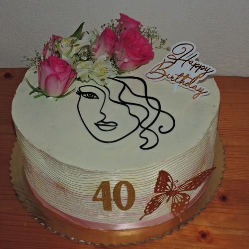 Narodeninová torta pre dámu