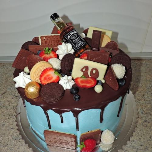 Drip narodeninová torta k 40 -ke