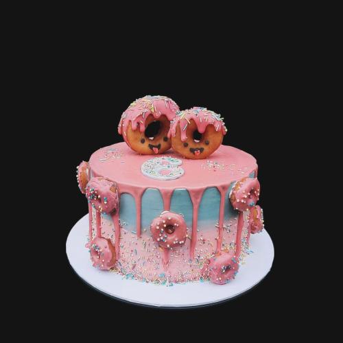 Torta s doughnutami 🎂🩷🩵