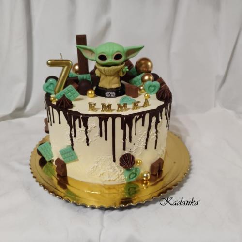 Pre Emmku na želanie Drip tortička Baby Yoda❤