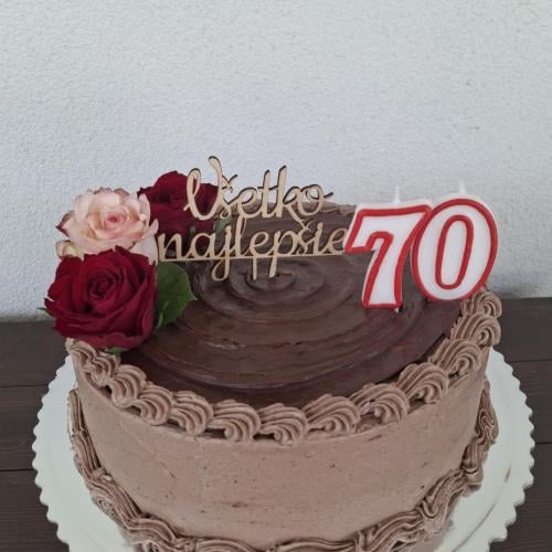 Čokoládová so živými kvetmi, Bejč, torta