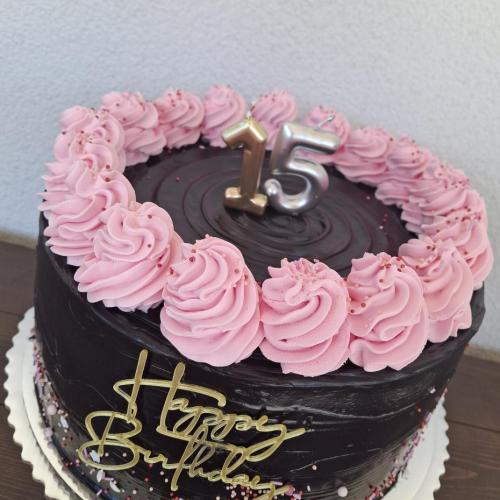 Čierno-ružová tortička, Bejč, torta