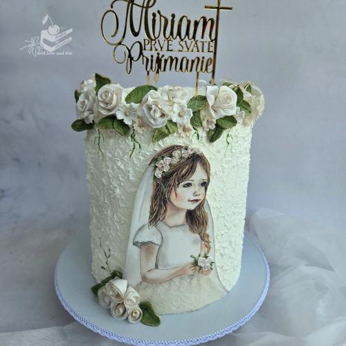 Na PSP s rucne malovanym dievcatkom, Martina Durcekova, torta