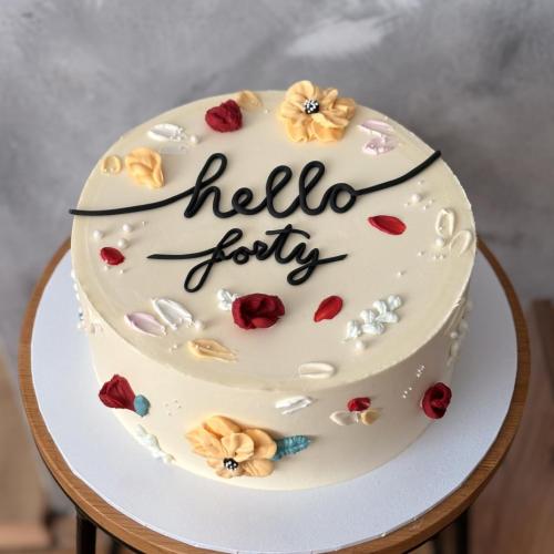 Torta Hello forty 😊, Marcela Papsonová, torta