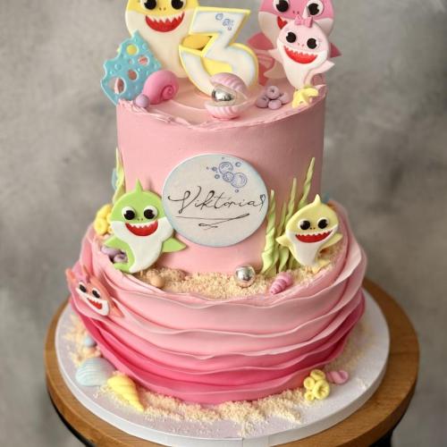 Baby shark, Marcela Papsonová, torta