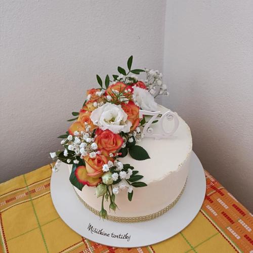 Torta so živými kvetmi , mišičkine tortičky, torta