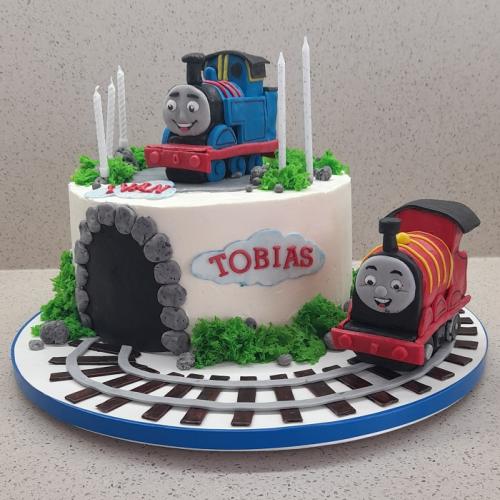 THOMAS vláčik pre bračekov, mariaJ, torta