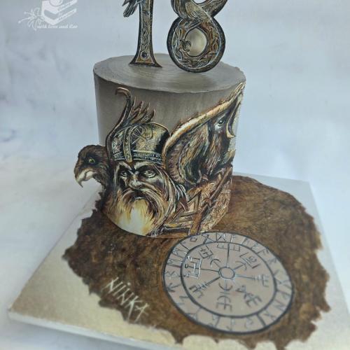 Vikingská rucne malovana, Martina Durcekova, torta