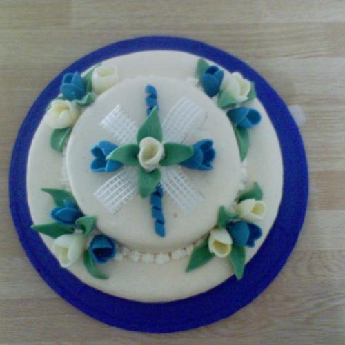 Torta bielo-modrá