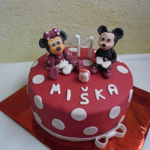 Torta a Minie a Mickey