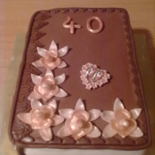 Torta pre mojich rodičov na 40 - výročie sobaša